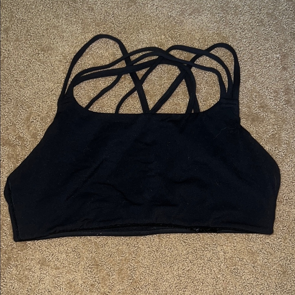 Athleta Black Strappy Sports Bra